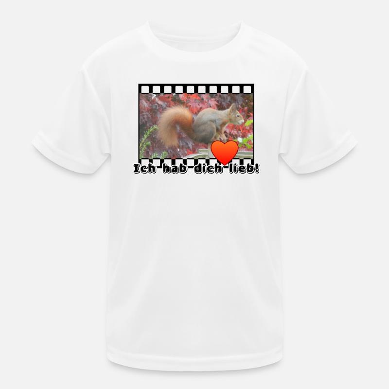 Liebe Paar Eichhoernchen Tier Spruch Kinder Funktions-T-Shirt