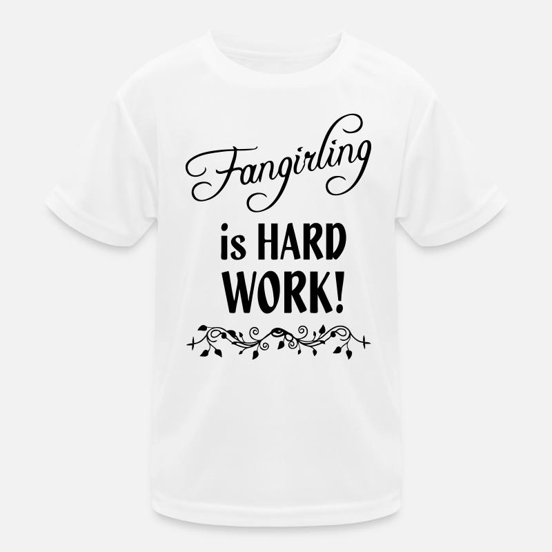 Fangirling is hard work Kids Functional T-Shirt