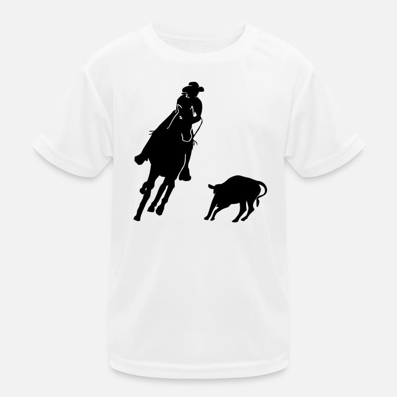 Equestrian Western Riding - Cutting Kids Functional T-Shirt