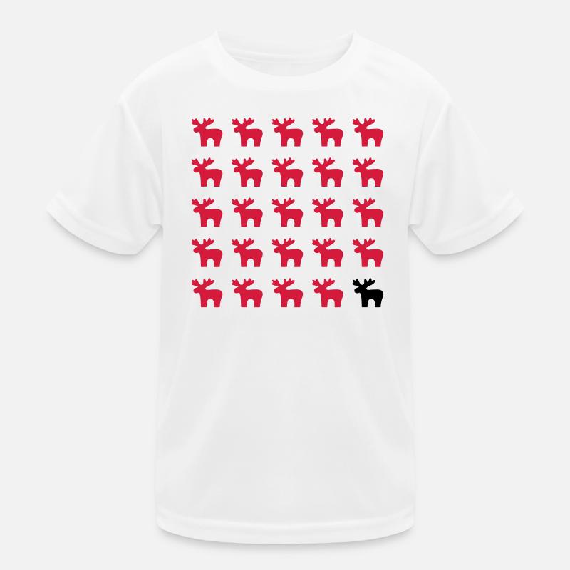 Moose Moose Pattern I Christmas Kids Functional T-Shirt