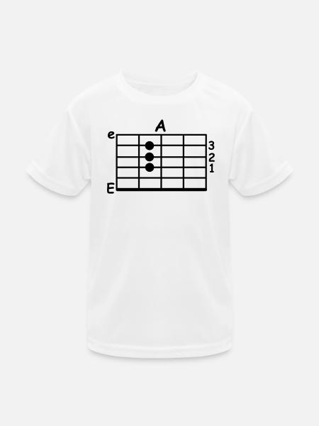 akkord musiker - Kinder Funktions-T-Shirt - Weiß - Vorne