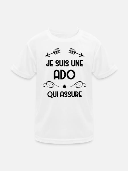 Teenager / Jugendliche / Jugendlicher / Kind - Kinder Funktions-T-Shirt - Weiß - Vorne