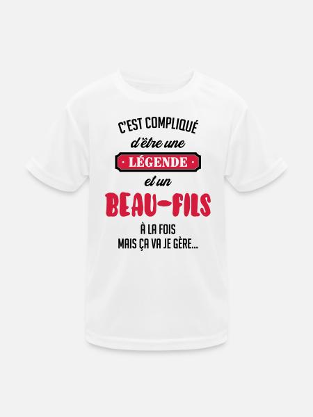 belle-fille / beau-fils / beau fils / belle fille - T-shirt sport Enfant - blanc