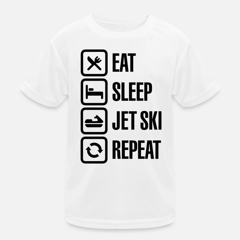 Eat Sleep Jet Ski Repeat Jet-Boot Wassermotorräder Kinder Funktions-T-Shirt