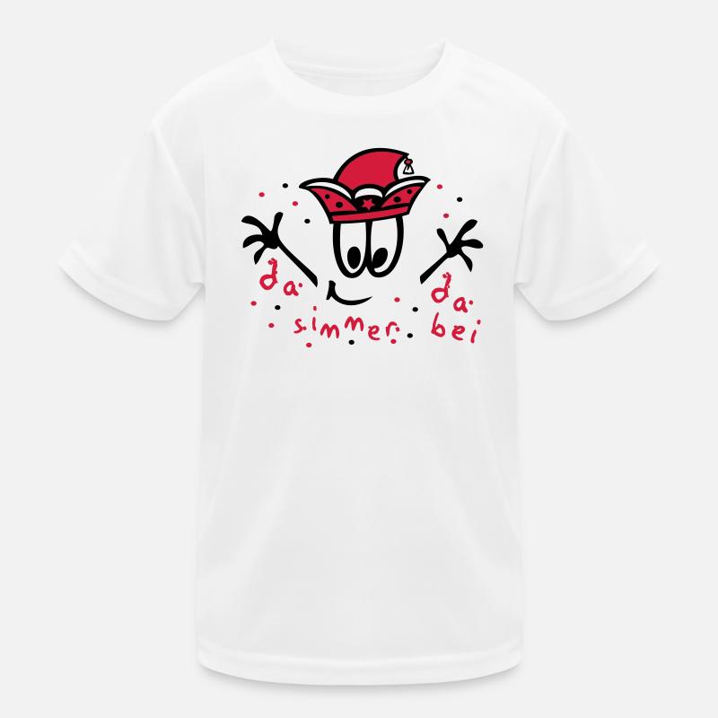 Fasching mit Konfetti, Karneval - Kinder Funktions-T-Shirt - Weiß