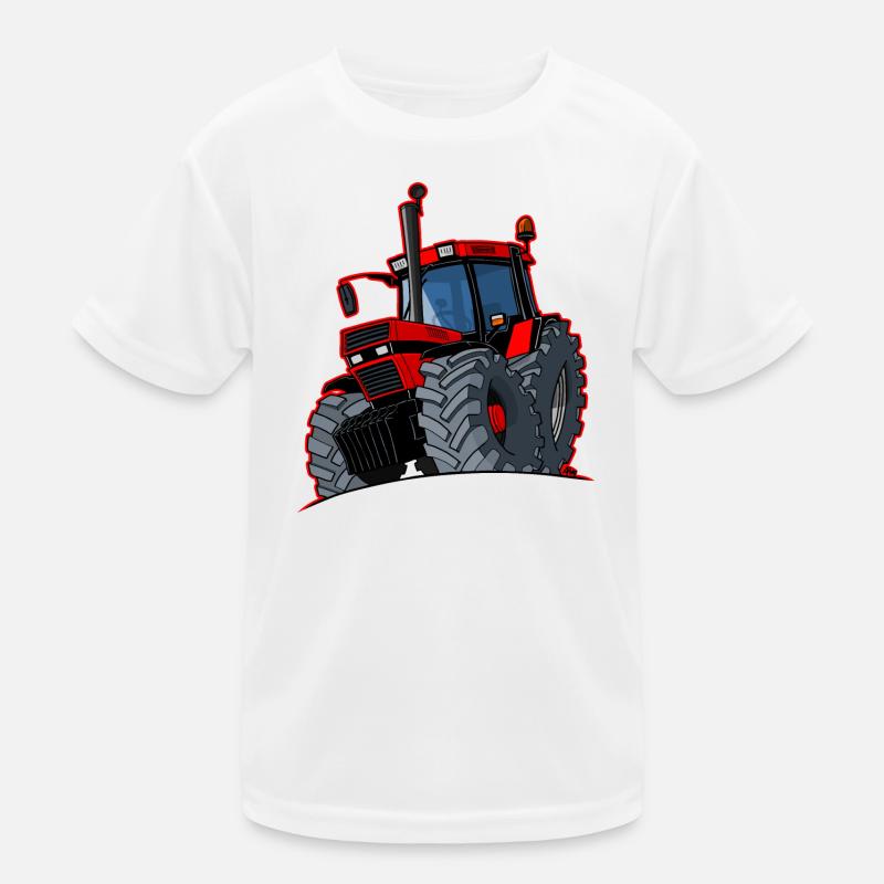 0856 Fall rote Grenze Kinder Funktions-T-Shirt