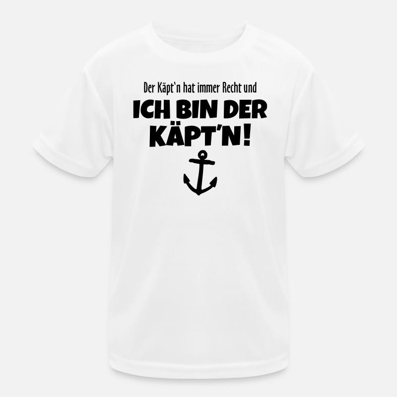 Der Käpt'n hat immer Recht Kapitän Kinder Funktions-T-Shirt