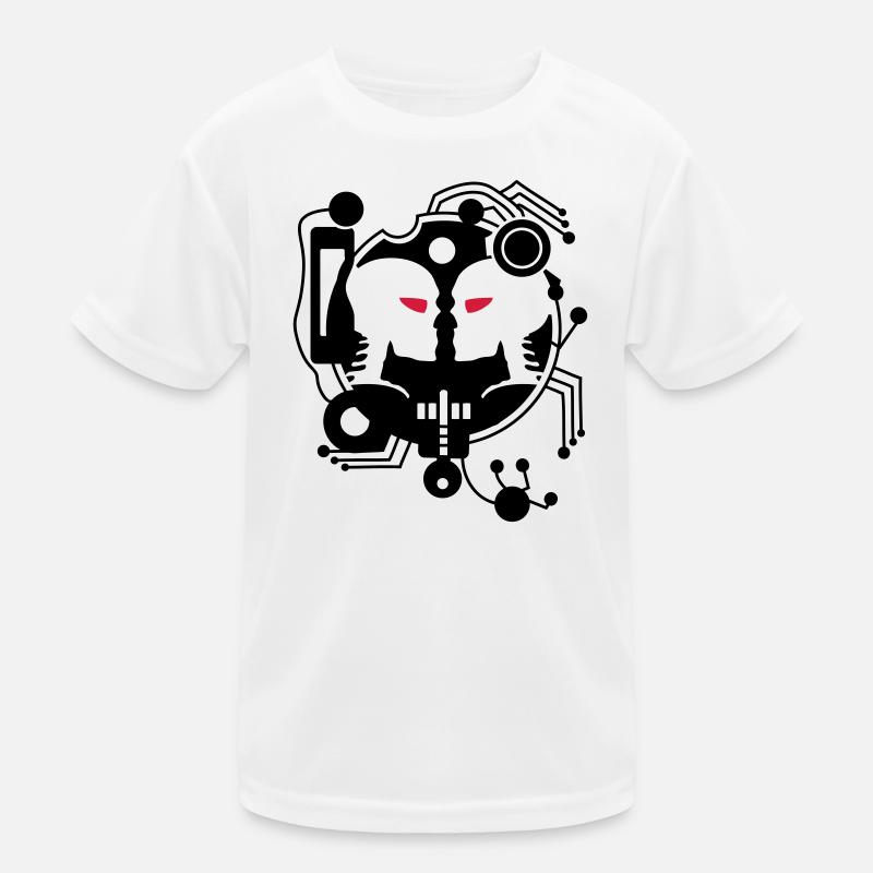 Cyber Love circuit with two cyborgs Kids Functional T-Shirt