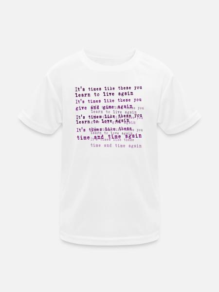 foo fighters lyric - Kids Functional T-Shirt - white - Front