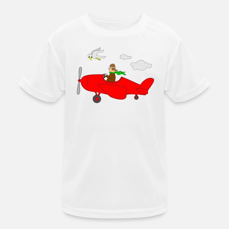 Flugzeug Pilot Kinder Funktions-T-Shirt