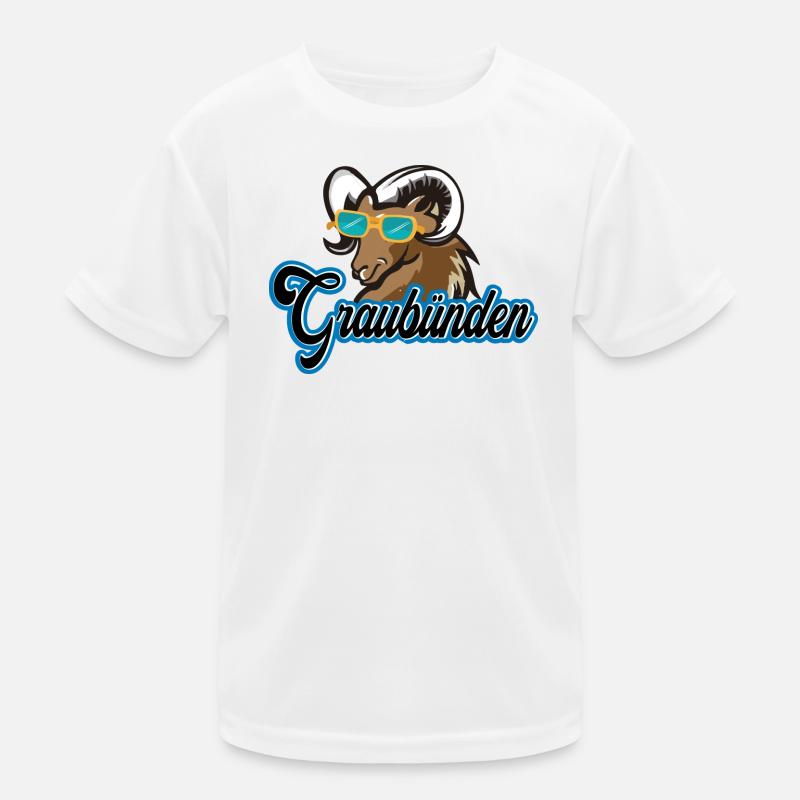 Graubünden Steinbock Stil Kinder Funktions-T-Shirt