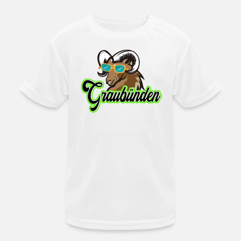 Graubünden ibex with sunglasses Kids Functional T-Shirt