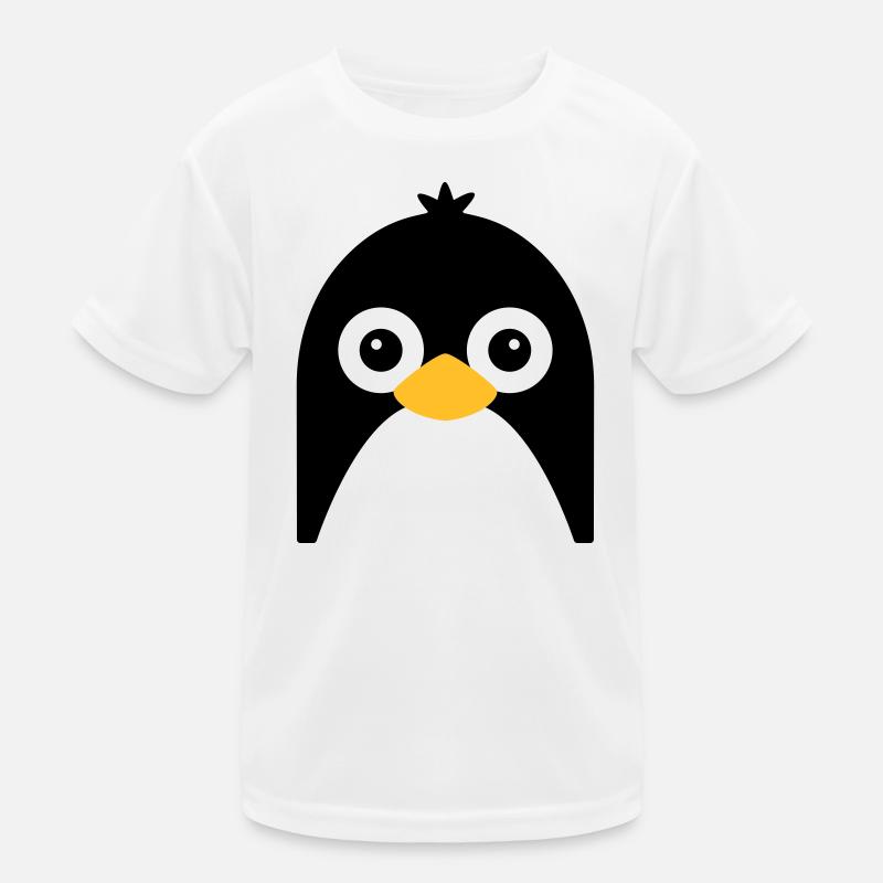 Cute Penguin Face Kids Functional T-Shirt
