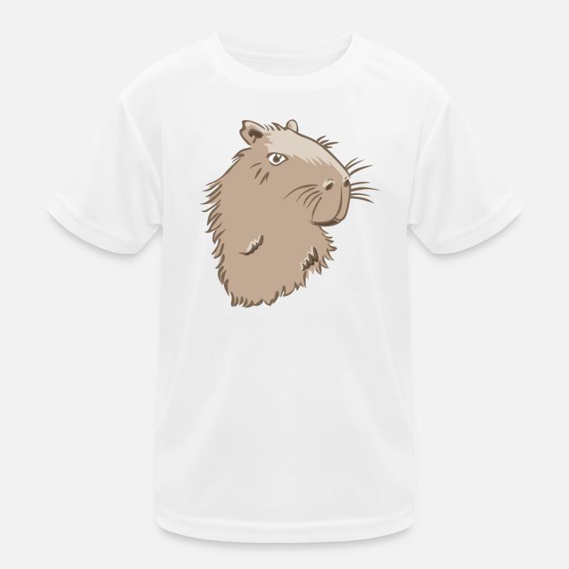 Capybara Kopf Kinder Funktions-T-Shirt
