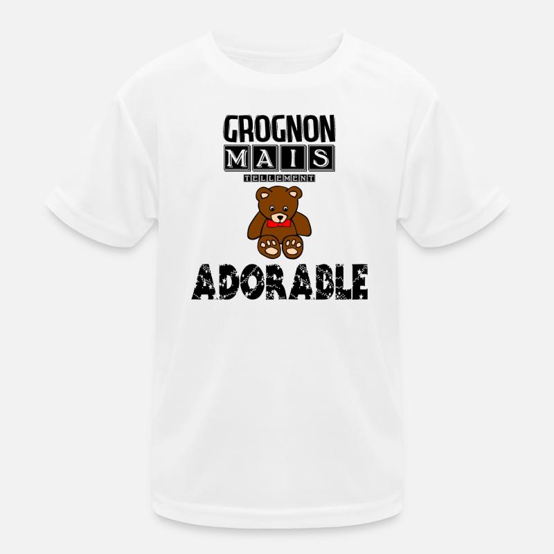Grumpy But So Adorable Teddy Bear Kids Functional T-Shirt