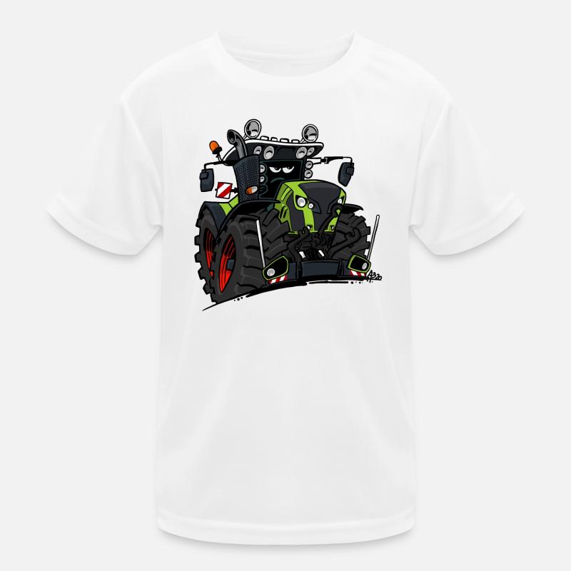 0927 C TRAKTOR GRÜN Kinder Funktions-T-Shirt