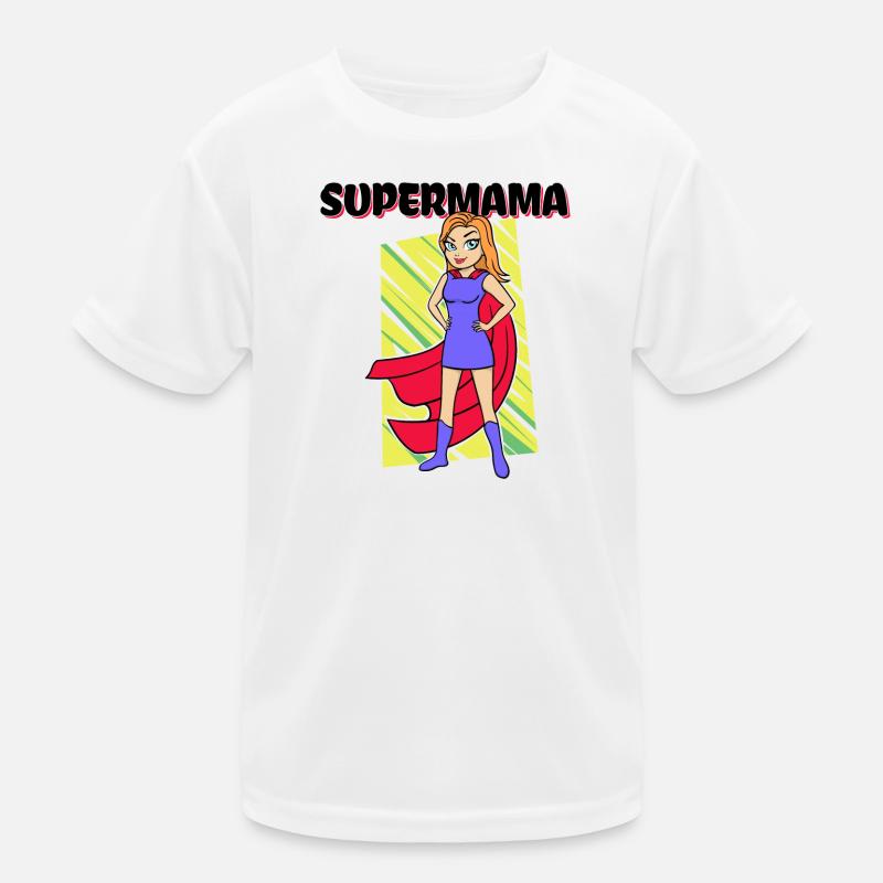 Supermama Beste Mutter Muttertag Statement Mama Kinder Funktions-T-Shirt