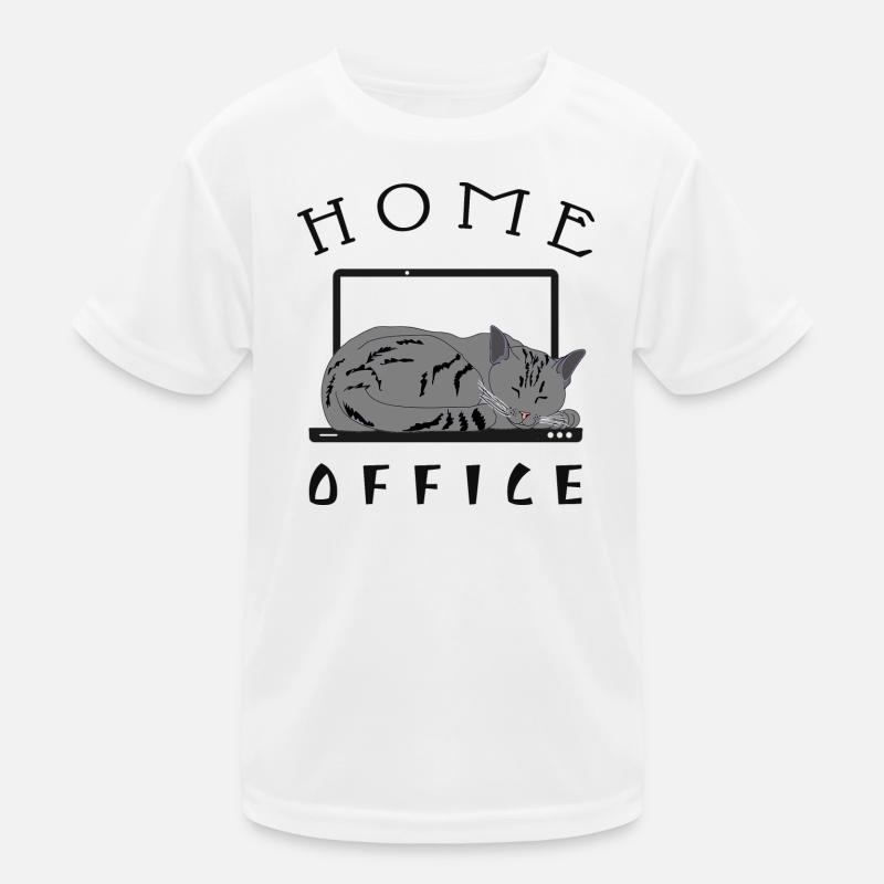 Chilling cat in the home office Kids Functional T-Shirt