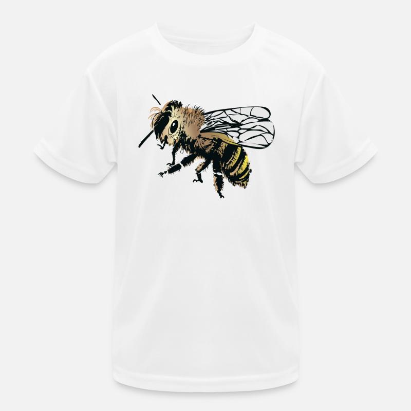 Stylized honey bee illustration Kids Functional T-Shirt