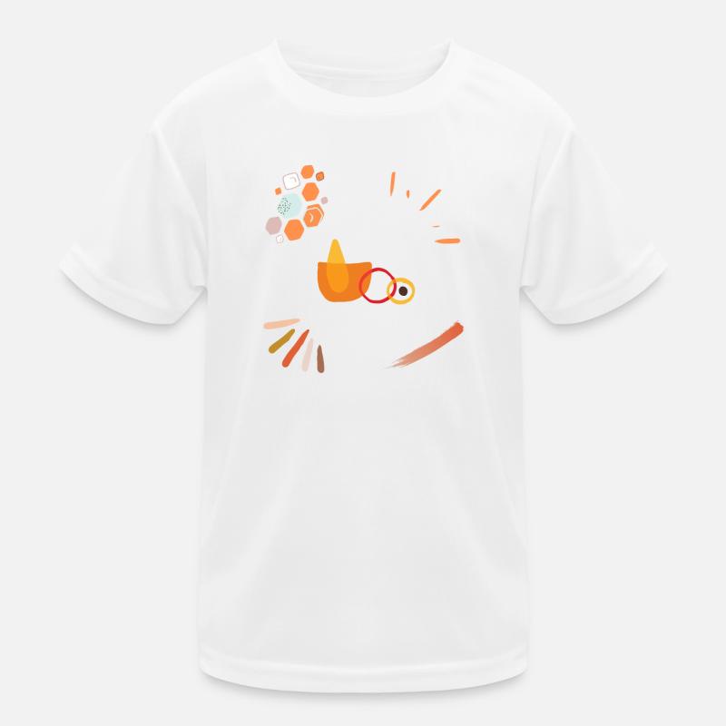 Ockerfarbene Farbe Kinder Funktions-T-Shirt