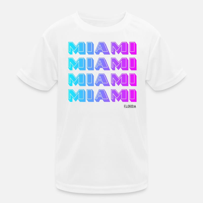 Motif de dégradé néon de Miami T-shirt sport Enfant
