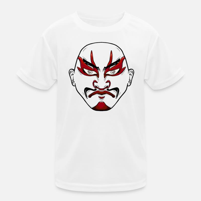 Japanese kabuki face Kids Functional T-Shirt