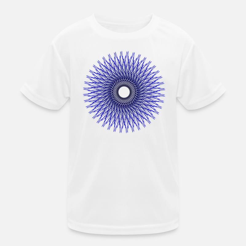 Blue radial star pattern Kids Functional T-Shirt