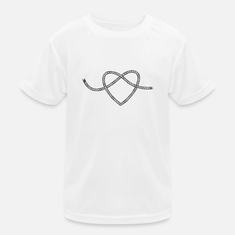 Maritime Rope Heart Gift Kids Functional T-Shirt