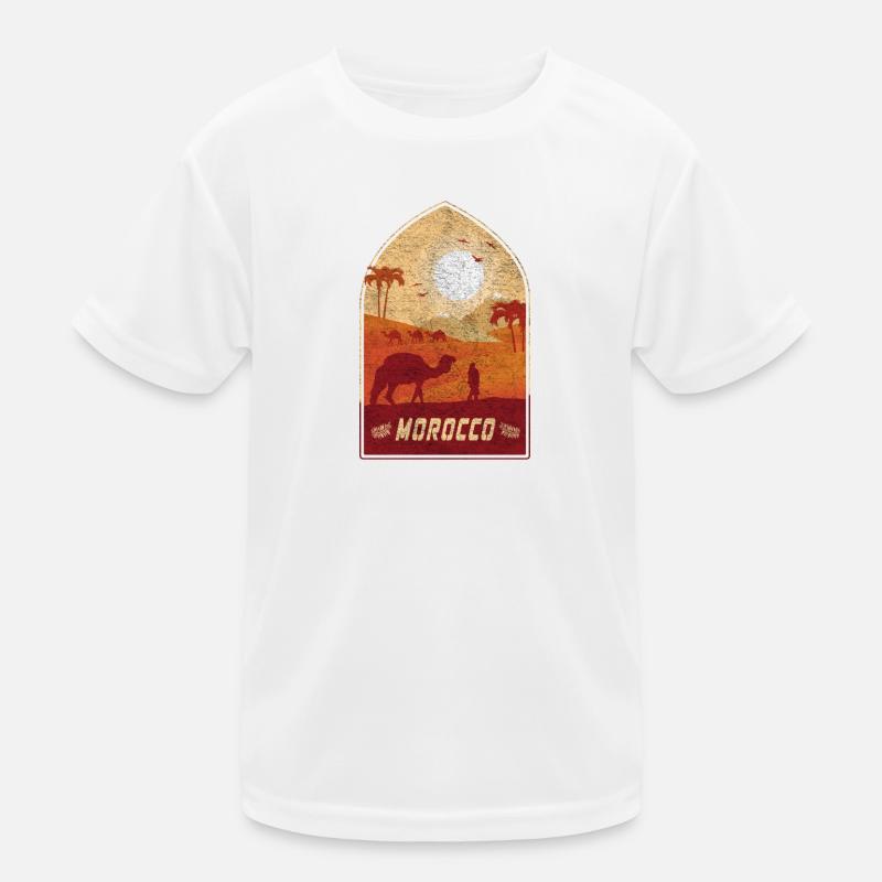 Morocco vintage camel design / gift idea Kids Functional T-Shirt