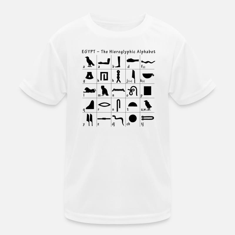 Hieroglyphic Alphabet Kids Functional T-Shirt