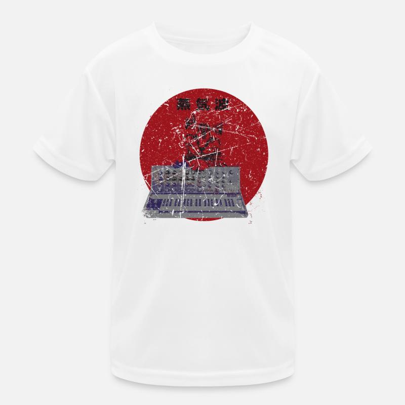 Vintage Japan Synthesizer Cat Analog Synth Retro Kids Functional T-Shirt