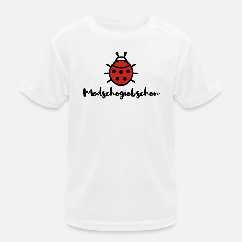 Modschegiebchen Marienkäfer Sächsisch Dialekt - Kinder Funktions-T-Shirt - Weiß