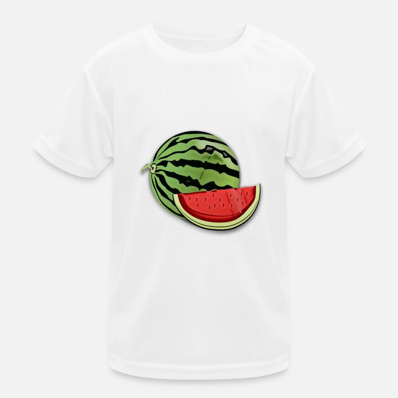Melone - Kinder Funktions-T-Shirt - Weiß