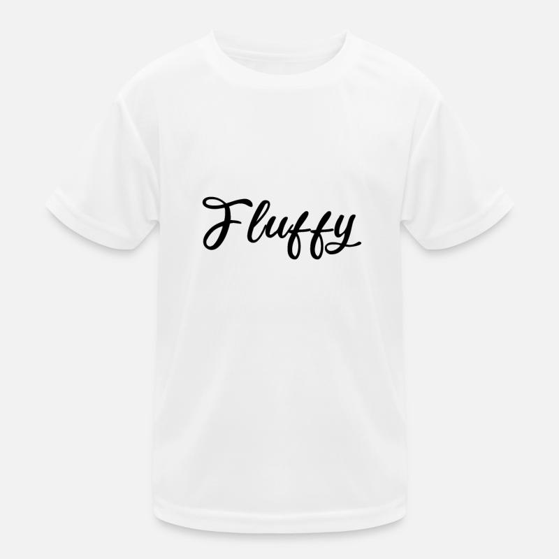 Fluffy Script Glitzer Schriftzug Kinder Funktions-T-Shirt