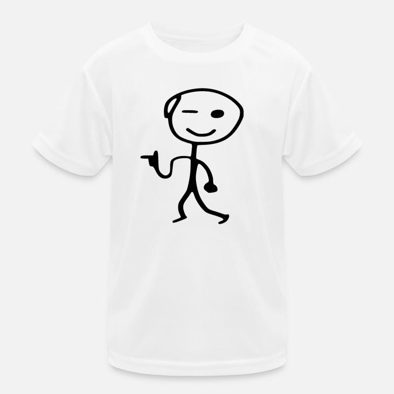 Stick man cool man Kids Functional T-Shirt