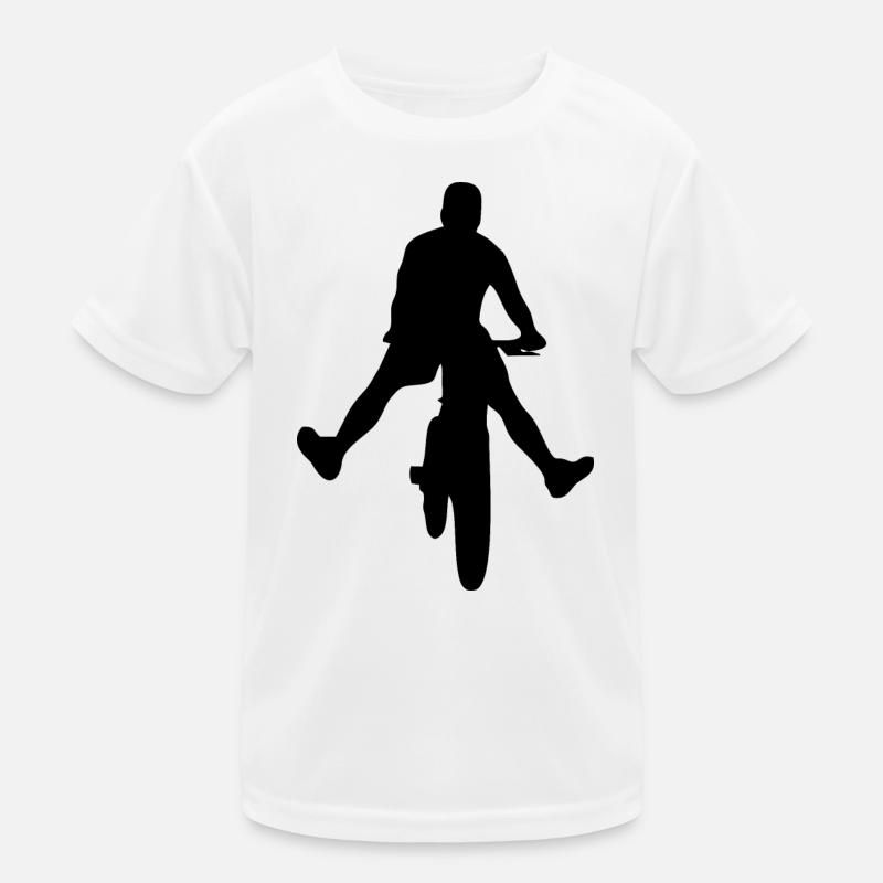 Abstract retro pattern on bicycle t-shirt Kids Functional T-Shirt