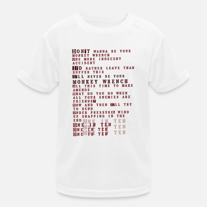 Foo fighters lyrics - monkey wrench Kinder Funktions-T-Shirt