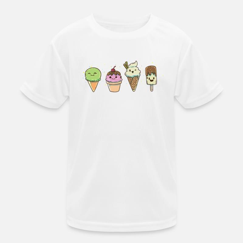 Eis Eisdiele Eiscafe Kinder Funktions-T-Shirt