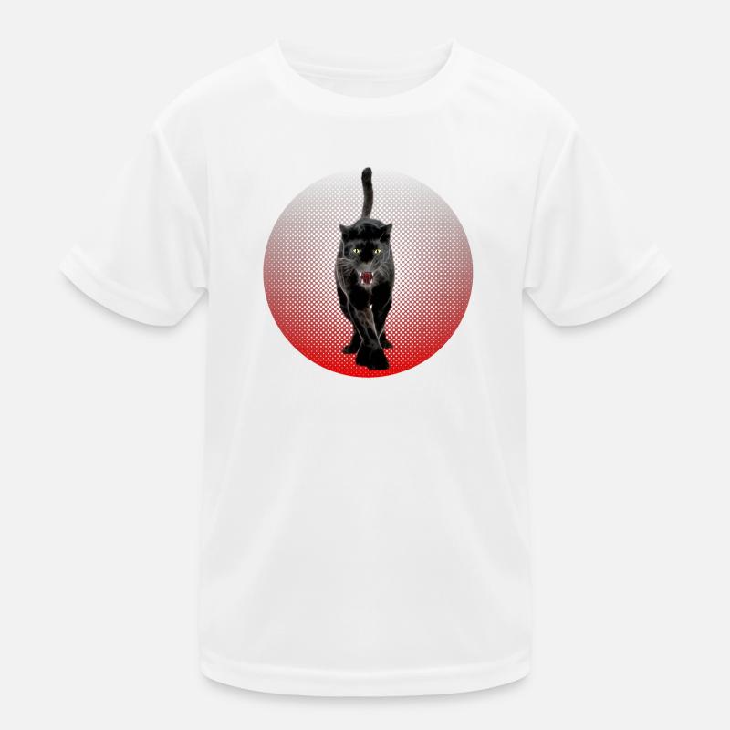 Noir Cougar schwarzer Panther CB Chat Noir T-shirt sport Enfant