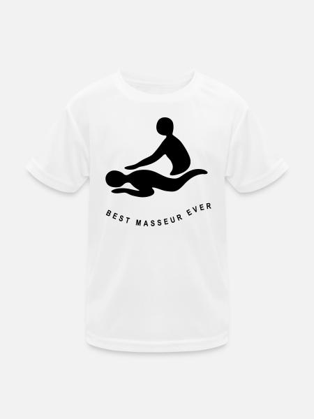 BEST MASSEUR EVER - Kinder Funktions-T-Shirt - Weiß