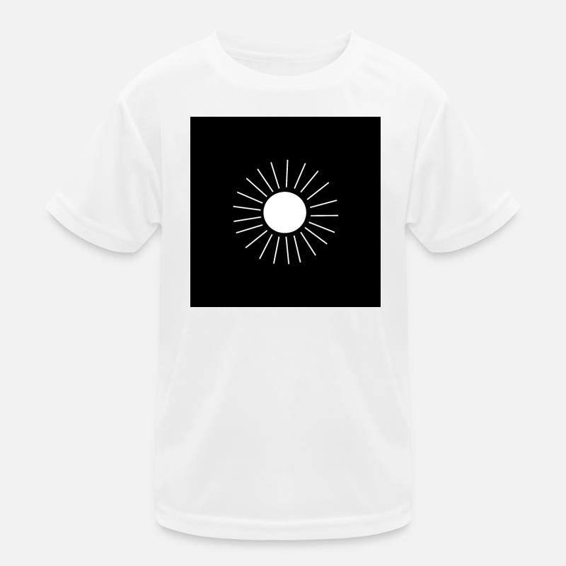Minimalist Sonnenlogo Design Kinder Funktions-T-Shirt