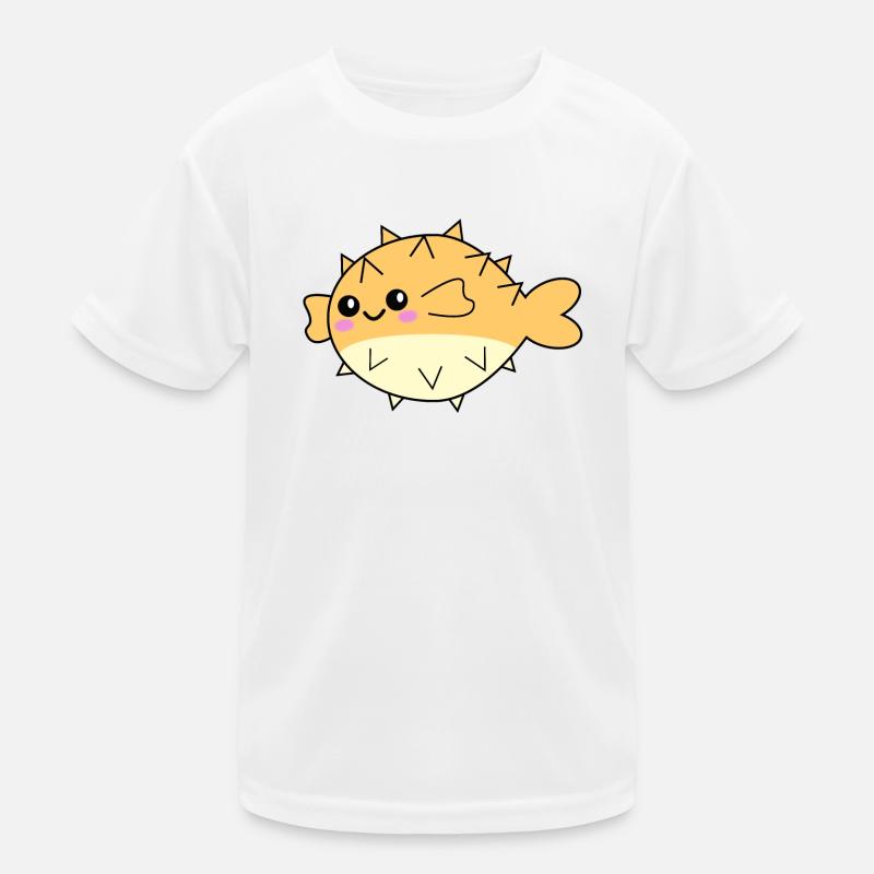Kugelfisch niedliches Tier Kinder Funktions-T-Shirt