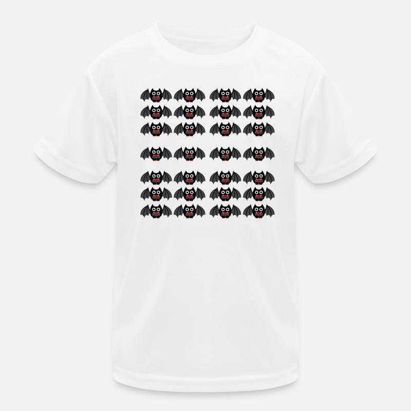 Bat rows of bats on Halloween night Kids Functional T-Shirt
