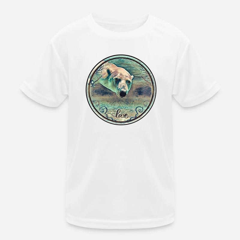 Eisbär unter Wasser Kinder Funktions-T-Shirt