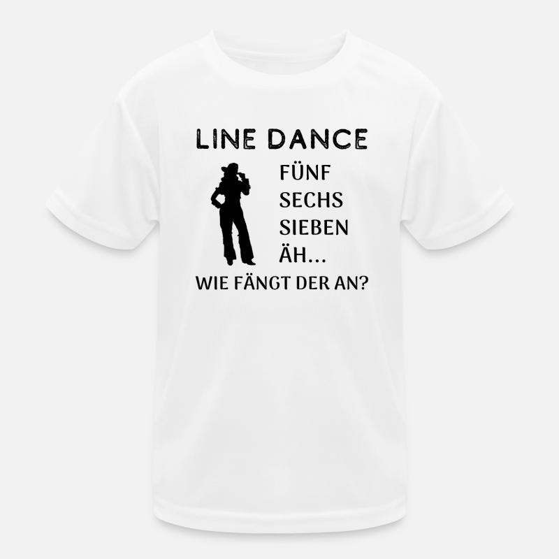 Line Dance Frage: Wie fängt der an? Kinder Funktions-T-Shirt
