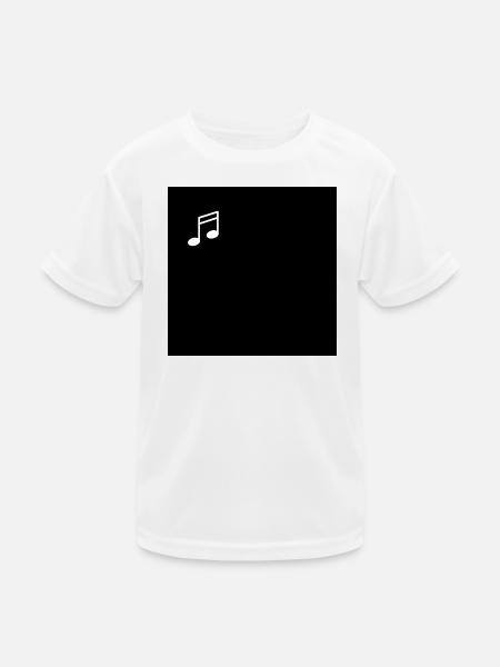 Musik Note - Kinder Funktions-T-Shirt - Weiß