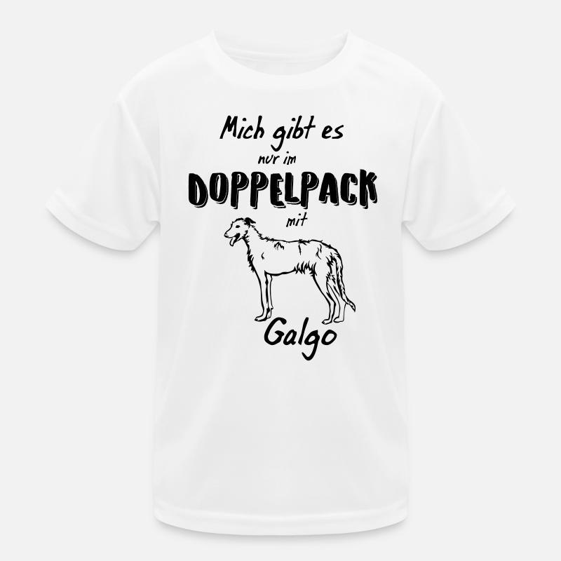 Galgo Silhouette - Kontur Kinder Funktions-T-Shirt