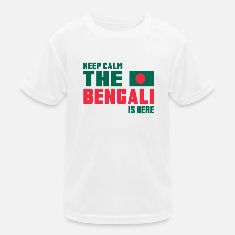 Keep Calm Bangladesch Design / Geschenkidee - Kinder Funktions-T-Shirt - Weiß