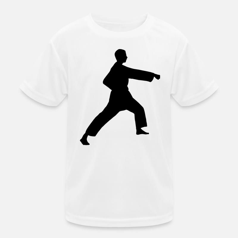 Punsch Karate oder Teakwondo Punsch - Kinder Funktions-T-Shirt - Weiß