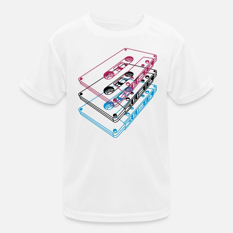 Cassette 3D – Retro Mixtape Vintage Perspective Kids Functional T-Shirt